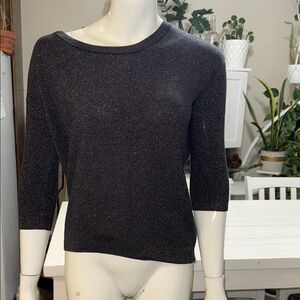 Wilfred Balzac Sweater Black Shimmer top with silk and cashmere XXS